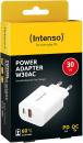 Intenso Ladegerät Power Adapter 30 Watt W30AC 1x USB-A + 1x USB-C für 2 Geräte weiß