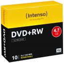 10 Intenso Rohlinge DVD+RW 4,7GB 4x Slimcase