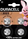 4 Duracell CR 2025 / DL 2025 Lithium Knopfzelle Batterien im 4er Blister