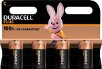 4 Duracell Plus C / Baby Alkaline 100% Life guaranteed Batterien im 4er Blister