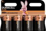 4 Duracell Plus D / Mono Alkaline 100% Life guaranteed Batterien im 4er Blister