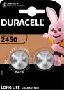 2 Duracell CR 2450 / DL 2450 Lithium Knopfzelle Batterien im 2er Blister
