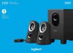 Logitech Lautsprecher Z313 Audio Klinke Stereo 2.1 25 Watt schwarz 980-000413