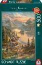 500 Teile Schmidt Spiele Puzzle Thomas Kinkade Pracht am Seeufer 59710