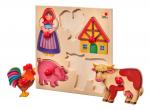 5 Teile Selecta Kleinkindwelt Holz Kinder Puzzle Bauernhof 62045