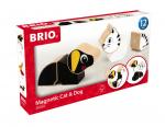 Brio Kleinkindwelt Holz Magnet-Tiere Hund und Katze 30269