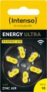 6 Intenso Energy Ultra Hearing Aid Typ 10 Zink-Luft Hörgerätebatterien im 6er Blister