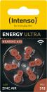 6 Intenso Energy Ultra Hearing Aid Typ 312 Zink-Luft Hörgerätebatterien im 6er Blister