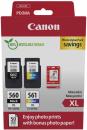 2 Canon Druckerpatronen Tinte PG-560 XL BK / CL-561 XL tri-color Photo Value Pack inkl. Fotopapier