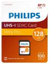 Philips SDXC Karte 128GB Speicherkarte UHS-I U3 V30 A1 Class 10
