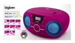 Bigben tragbarer CD Player CD61 pink USB MP3 FM Radio AUX-IN AU363180