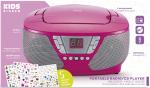 Bigben tragbarer CD Player CD60 Kids pink FM Radio AUX-IN 400 Sticker AU364460