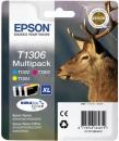 3 Epson Druckerpatronen Tinte T1306 C / M / Y Multipack