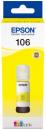 Epson Tintenbehälter Tinte 106 T00R4 Y yellow, gelb