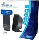 Mediarange Lautsprecher 2.0 Channel Stereo PC Compact Desktop Speaker schwarz