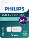 Philips USB Stick 64GB Speicherstick Snow weiß USB 3.0