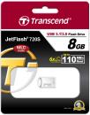 Transcend USB Stick 8GB Speicherstick JetFlash 720 silber Mini USB 3.1