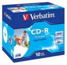 10 Verbatim Rohlinge CD-R full printable 80Min 700MB 52x Jewelcase