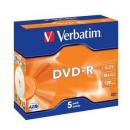 5 Verbatim Rohlinge DVD-R 4,7GB 16x Jewelcase