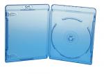 100 Amaray Blu-ray Hüllen 1er Box 12,5 mm für je 1 BD / CD / DVD blau
