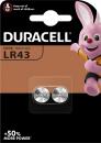 20 Duracell LR43 Alkaline Knopfzelle Batterien im 2er Blister