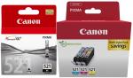 4 Canon Druckerpatronen Tinte CLI-521 BK / C / M / Y Multipack