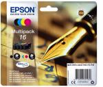 4 Epson Druckerpatronen Tinte 16 T1626 BK / C / M / Y Multipack