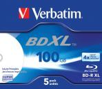 5 Verbatim Rohlinge Blu-ray BD-R XL full printable 100GB 4x Jewelcase