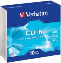 10 Verbatim Rohlinge CD-R Extra Protection 80Min 700MB 52x Slimcase