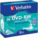 5 Verbatim Rohlinge DVD-RW 4,7GB 4x Jewelcase