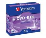 5 Verbatim Rohlinge DVD+R Double Layer 8,5GB 8x Jewelcase
